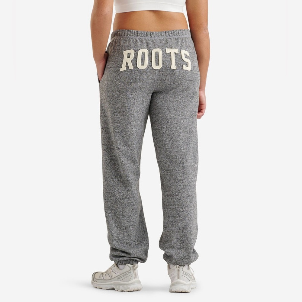 Women’s Roots Organic Original BF Sweatpant Size Small in Salt and Pepper